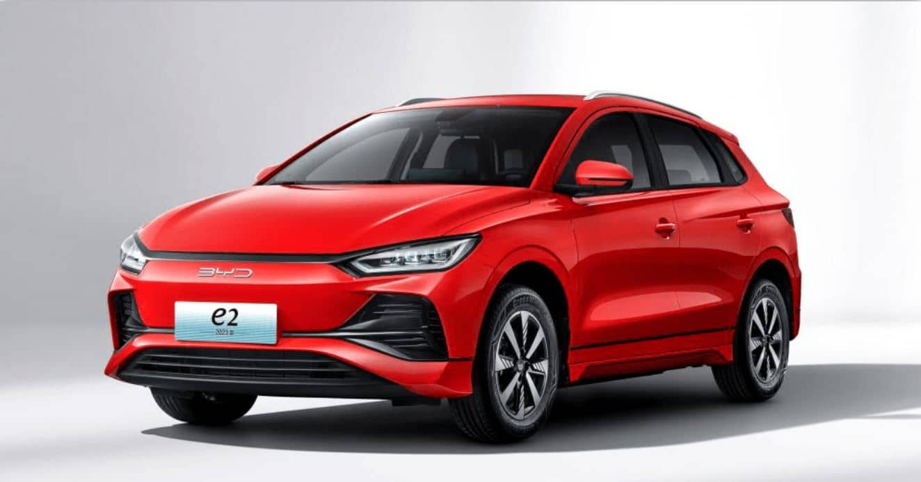 2023 BYD e2 electric hatchback with an 8in1 electric powertrain will