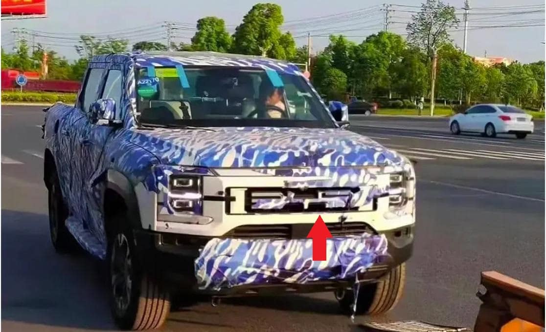 BYD’s F-brand electric pickup spy shots reveal a massive logo on the grille