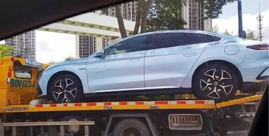2023 BYD Han DM model spied in China with 170 km range