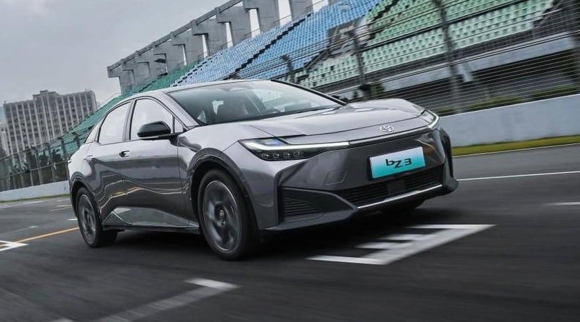 Toyota’s first electric sedan, the bZ3, sold 2,342 units in the first month after launching in China