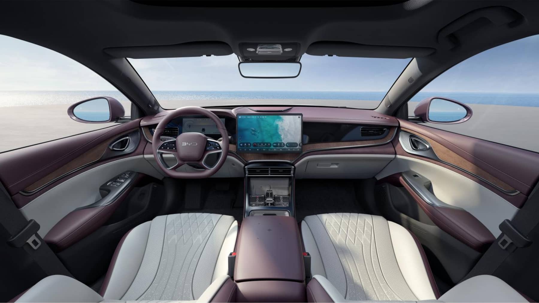 BYD Seal DM-i interior unveiled in China with 15.6-inch screen and lots of  space