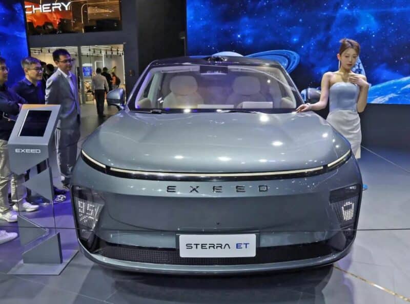 Chery’s Exeed Sterra ET all-electric SUV inside unveiled on the 2023 Chengdu Auto Display