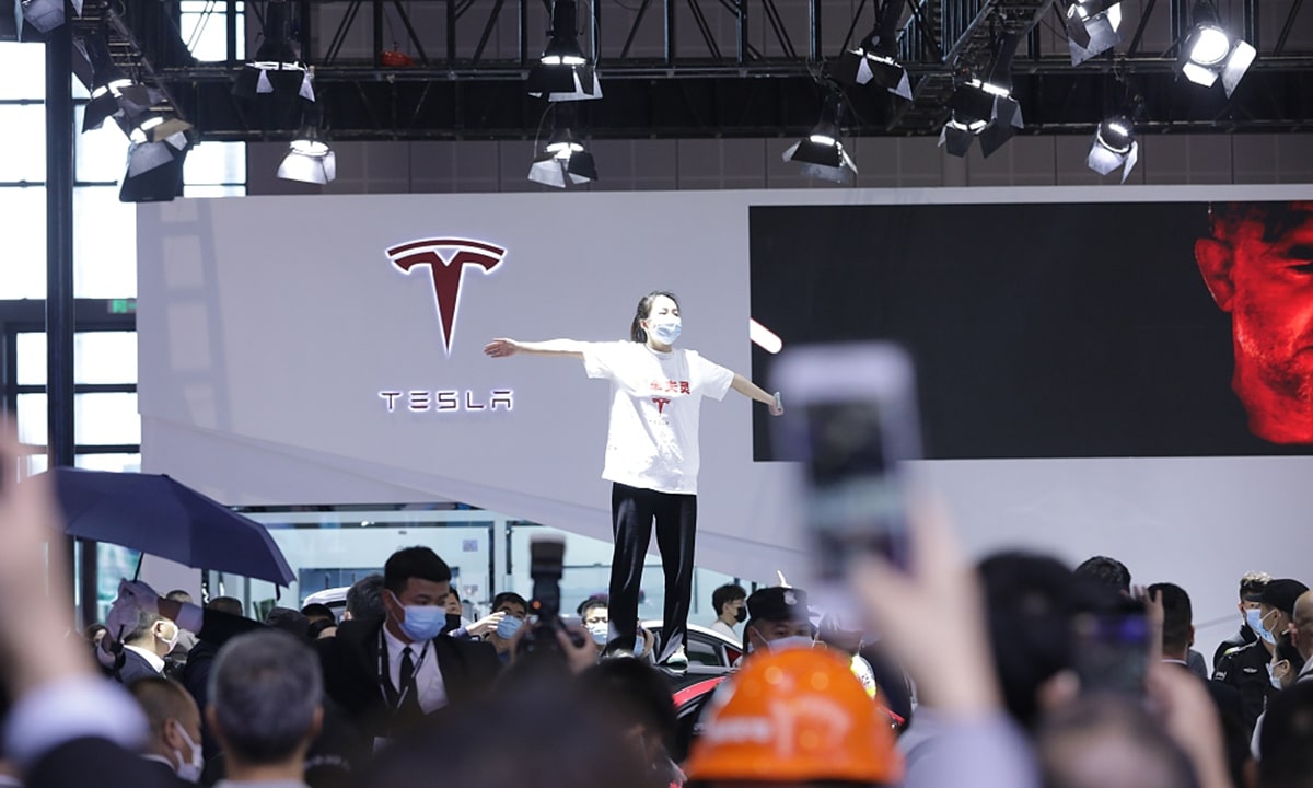 Tesla won a lawsuit against protestor from the Shanghai Auto Show