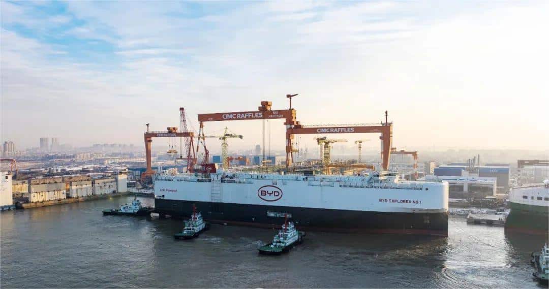 BYD’s first transport ship EXPLORER NO.1 has been delivered and left the port