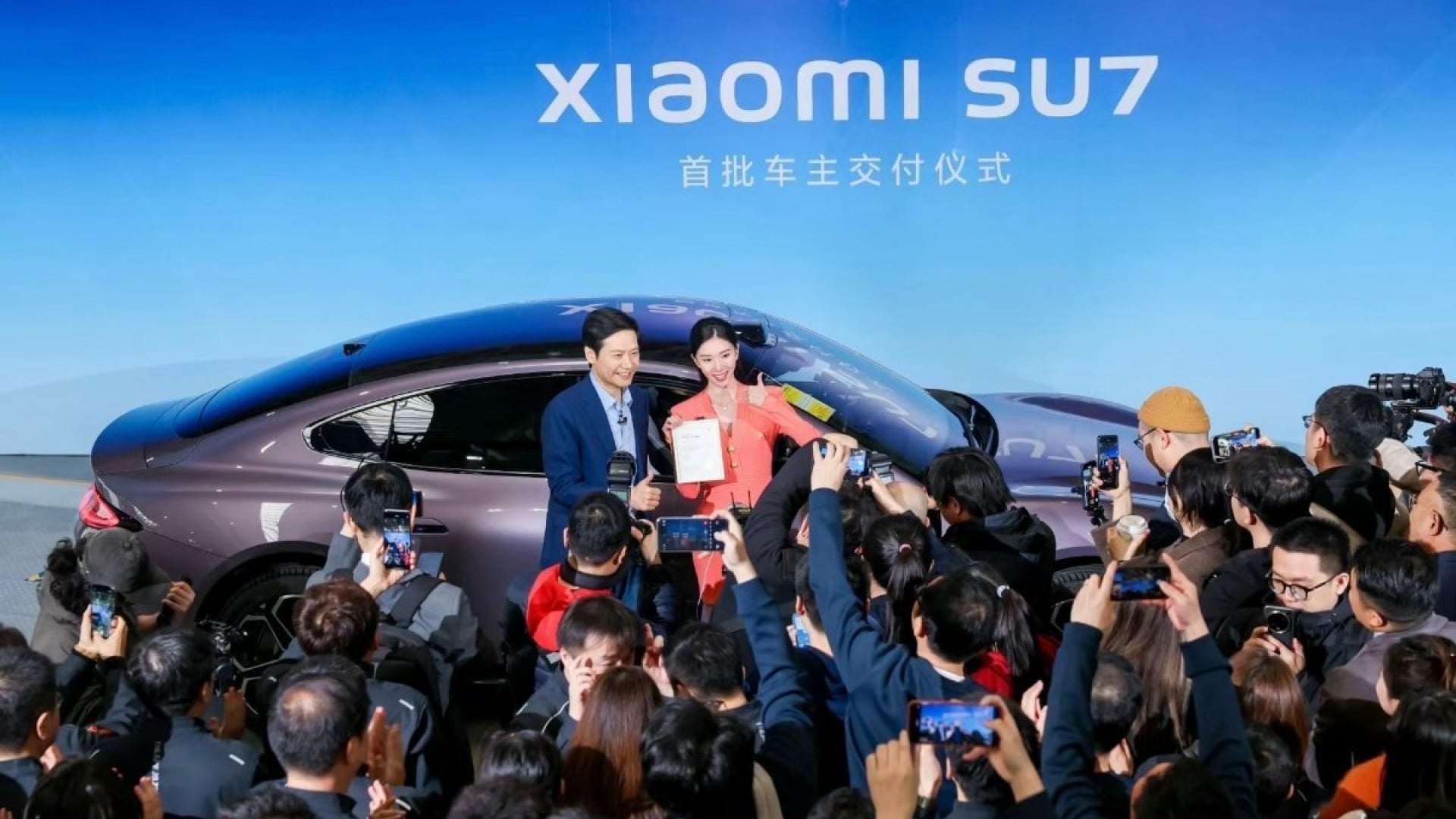 Xiaomi CEO Lei Jun started deliveries of Xiaomi SU7 electric sedan
