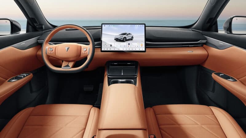 deepal s05 changan crossover interior brown