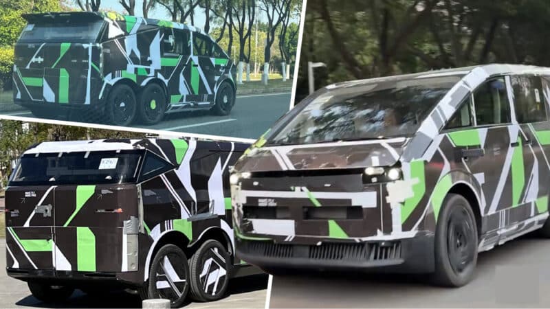 Xpeng Land Aircraft Carrier spotted during road tests with deliveries set for 2026
