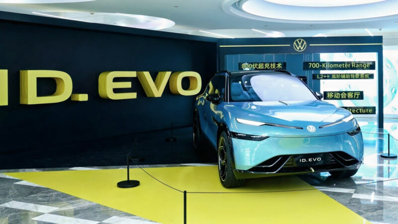 Pre-production Volkswagen ID.Evo full-size SUV with Xpeng tech assembled at the loss-bearing Chinese plant