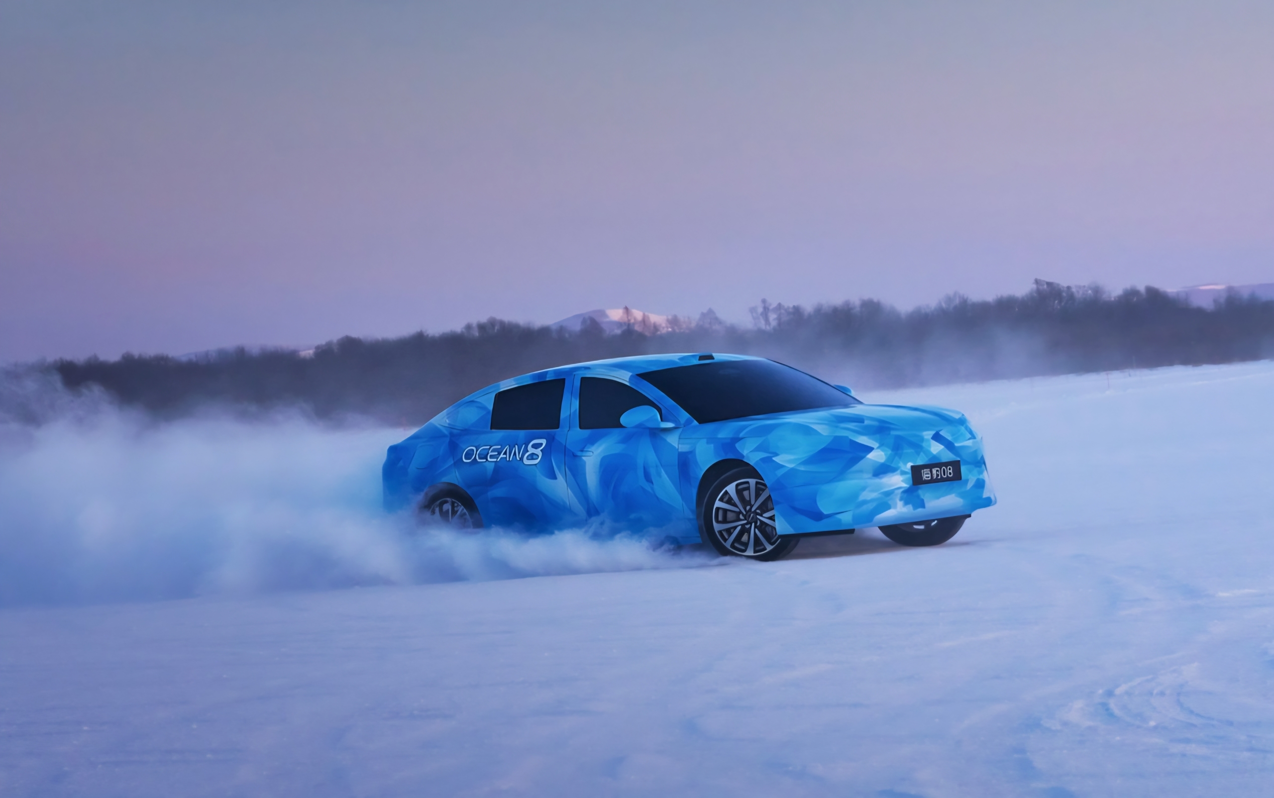 BYD released Seal 08 flagship sedan winter testing images