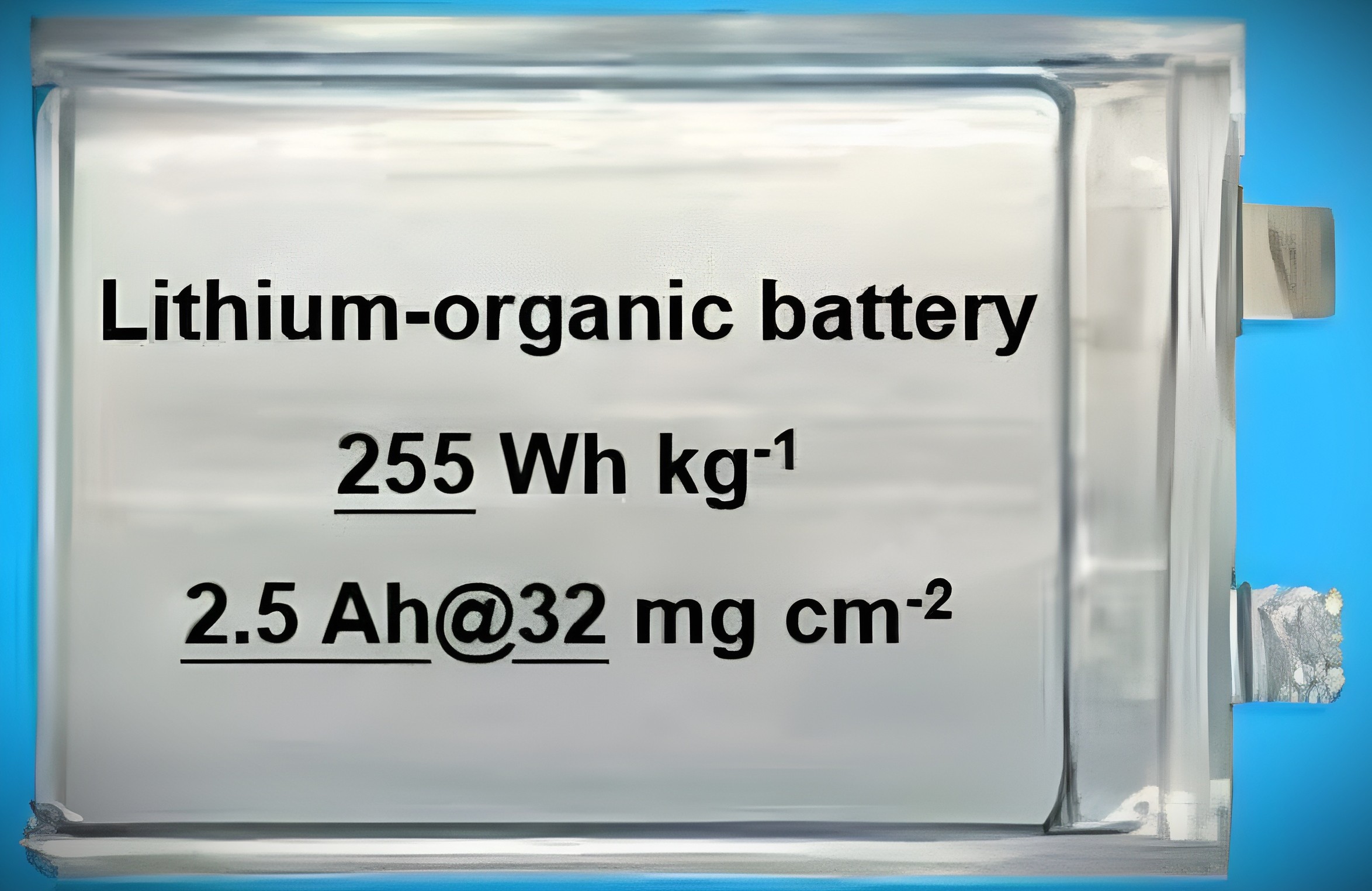 Lithium-organic battery prototype survives rigorous stress tests, proving safety and mechanical strength