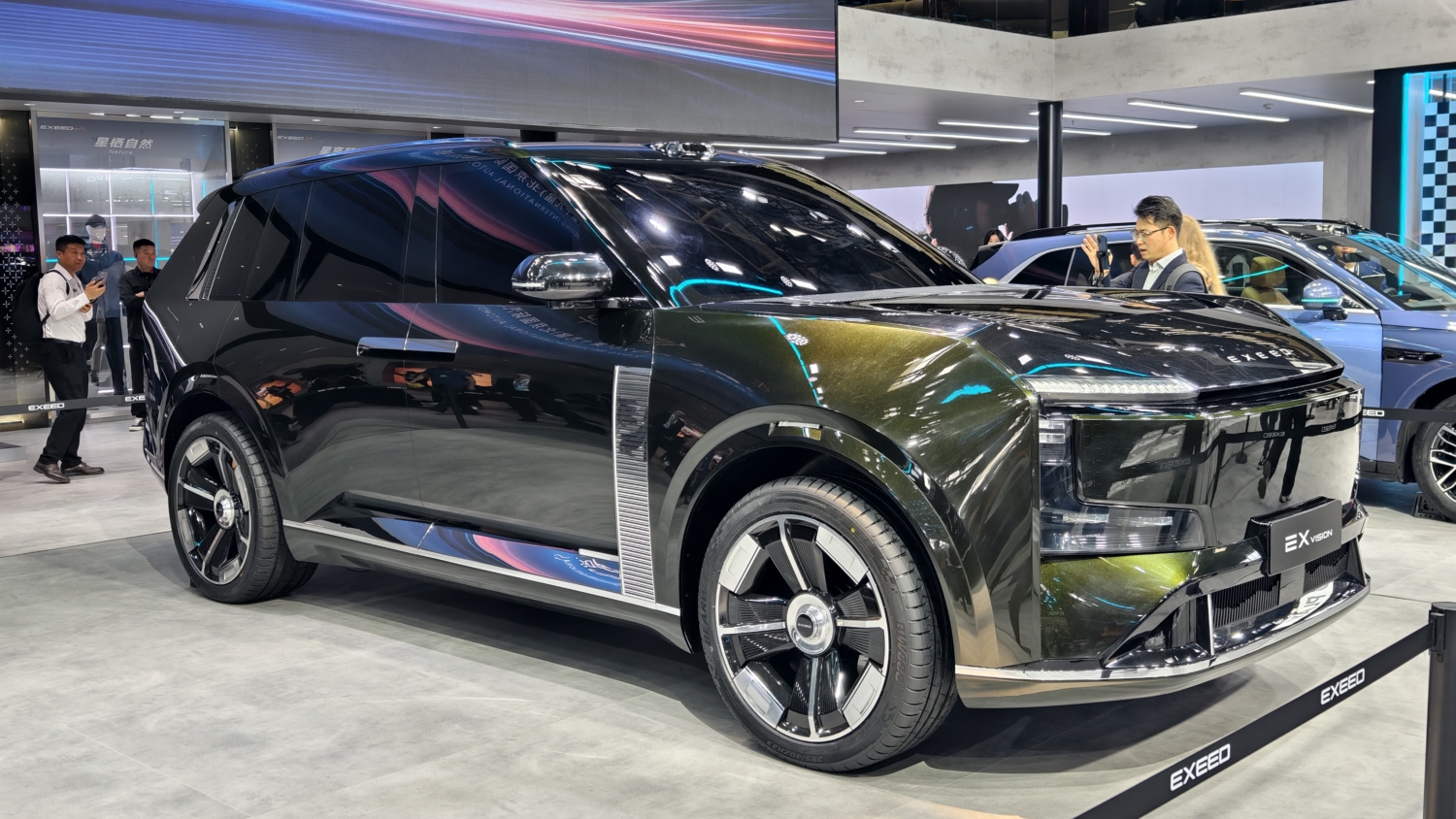 Chery’s Exeed EX9 flagship SUV showcased in Beijing, positioned against Zeekr 9X