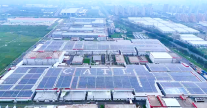 CATL’s battery factory in Jiangsu, China