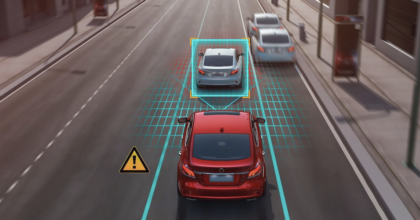 Automatic Emergency Braking System Illustration