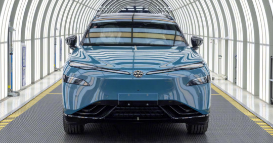 Volkswagen ID. Unix 08 with Xpeng tech rolled off the production line in China