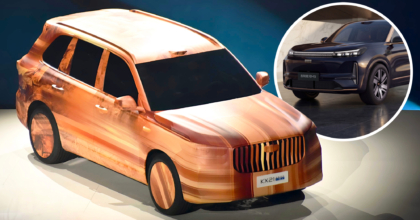 Geely KX21 flagship HEV crossover teased in China as Galaxy M9 sister-model